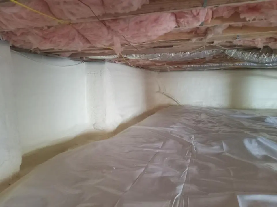 Crawl space encapsulation with closed-cell spray foam for Roof Maintenance in Strasburg